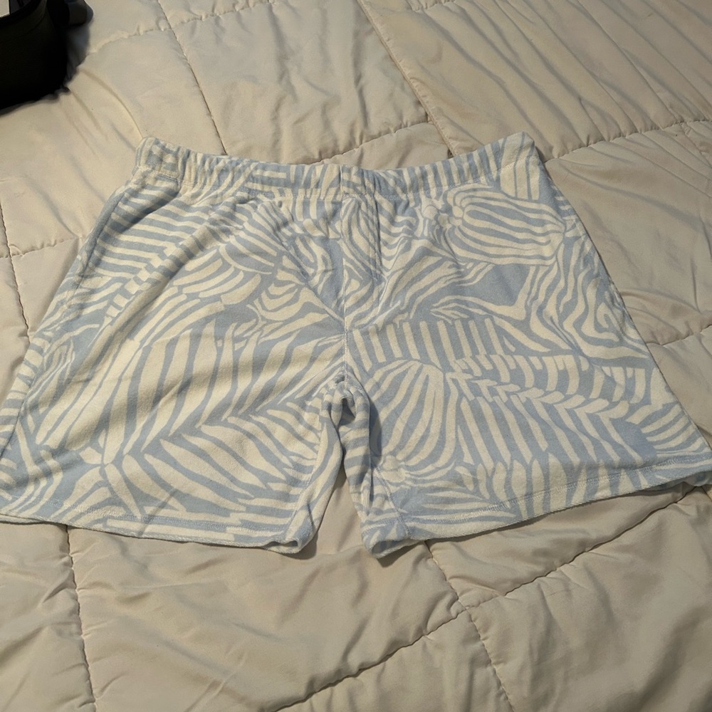 Hudson North Blue & White Patterned Athletic Shorts